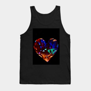 Colorful Crystal heart Tank Top